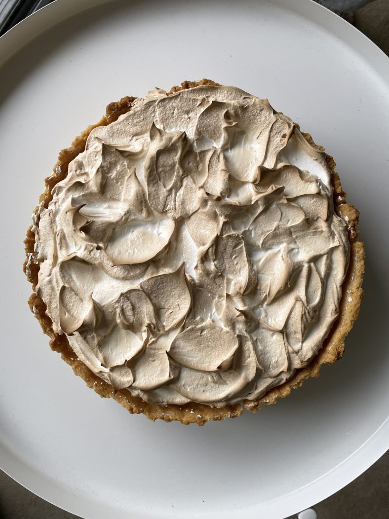 Meringue on top of the pie